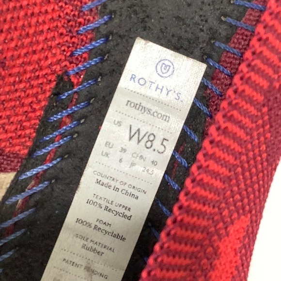 Rothy’s Red Camo the point ballet flats size 8.5 EUC - Picture 2 of 13